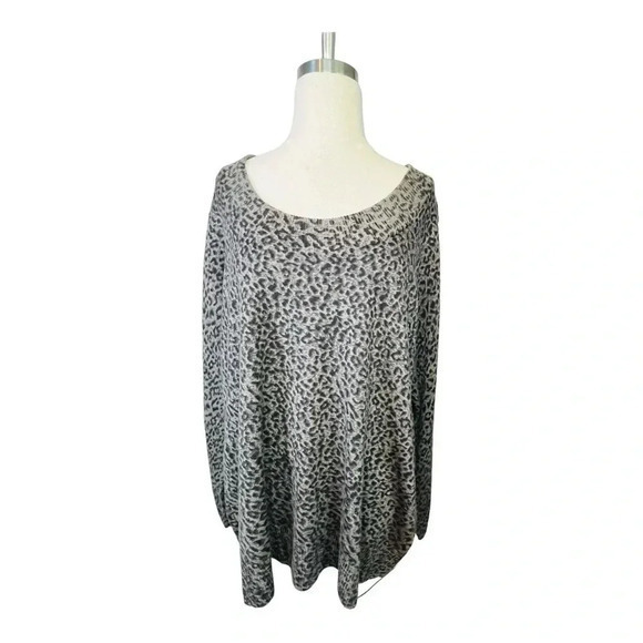 Calvin Klein Wool‎ Blend Animal Leopard Print Sweater Women Size - Picture 1 of 6